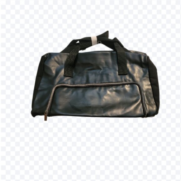 NWOT Calvin Klein Black Faux Leather Travel/Duffle Bag